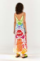 Tropical Graphic Maxi Dress Spaghetti Straps – FARM Rio