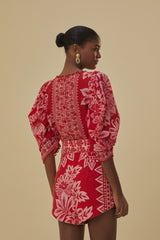 Flora Tapestry Red Shorts – FARM Rio