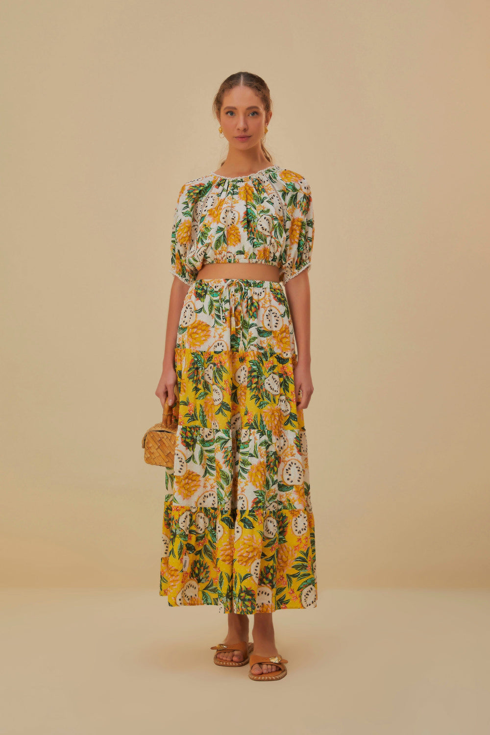 Mixed Biriba Maxi Skirt – FARM Rio