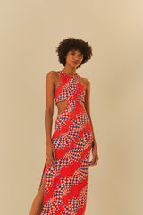 Adidas Farm Psychedelic Wave Red Dress – FARM Rio