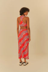 Adidas Farm Psychedelic Wave Red Dress – FARM Rio