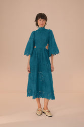 Green Guipire Cut-Out Midi Dress – FARM Rio