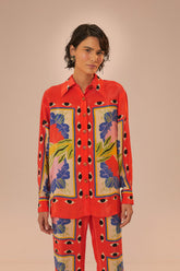 Sand Surreal Scarf Pajama Shirt – FARM Rio