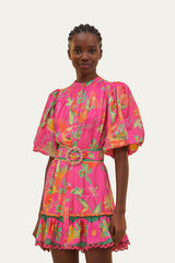Pink Delicate Fruit Garden Mini Dress – FARM Rio