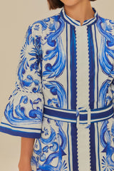 Off-White Garden Tiles Mini Dress – FARM Rio