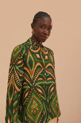 Green Pineapple Ikat LENZING™ ECOVERO™ Viscose Shirt – FARM Rio