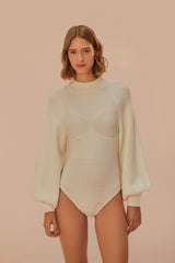 Off-White Knit Bodysuit – FARM Rio