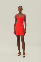 Red 3D Flower Bodice Mini Dress – FARM Rio