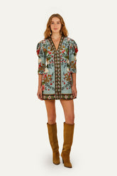 Blue Beauty Bouquet Mini Dress – FARM Rio