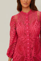 Pink Guipire Maxi Dress – FARM Rio