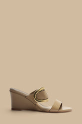 Mocha Buckle Wedge Sandal – FARM Rio