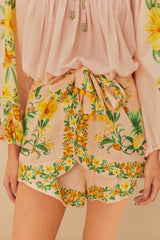 Pink Botanical Beauty LENZING™ ECOVERO™ Euroflax™ Shorts – FARM Rio