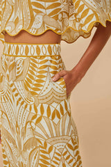 Off-White Lace Nature Euroflax™ Premium Linen Midi Skirt – FARM Rio