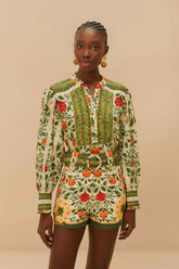 Sand Garden Tapestry Shorts – FARM Rio