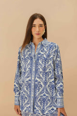 Off-White Tropical Cameo LENZING™ ECOVERO™ Euroflax™ Pajama Shirt – FARM Rio