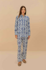 Off-White Tropical Cameo LENZING™ ECOVERO™ Euroflax™ Pajama Shirt – FARM Rio