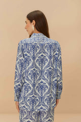 Off-White Tropical Cameo LENZING™ ECOVERO™ Euroflax™ Pajama Shirt – FARM Rio