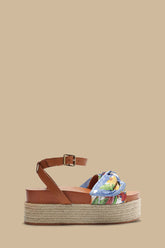 Camel Scarf Flatform Espadrille – FARM Rio