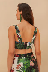 Mixed Midnight Macaw Fiesta Wavy Crop Top – FARM Rio