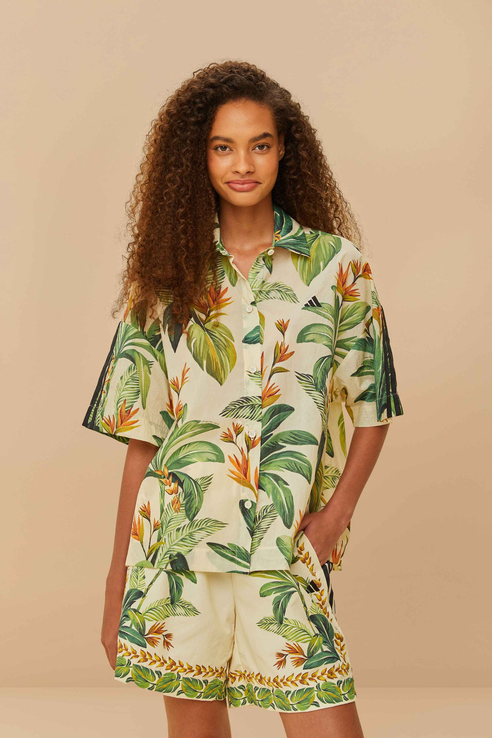 Adidas Tropical Breeze Cream White Shirt – FARM Rio