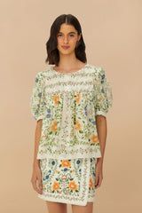 Off-White Folk Floral Mini Skirt – FARM Rio