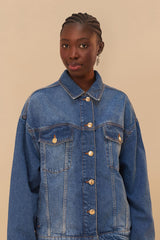 Denim Buttoned Jacket – FARM Rio