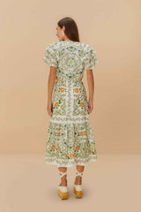 Off-White Folk Floral Lace Midi Dress – FARM Rio