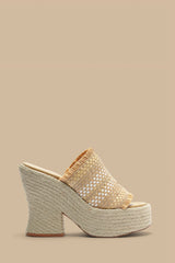 Natural Weaved Raffia Platform Sandal – FARM Rio