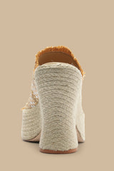 Natural Weaved Raffia Platform Sandal – FARM Rio