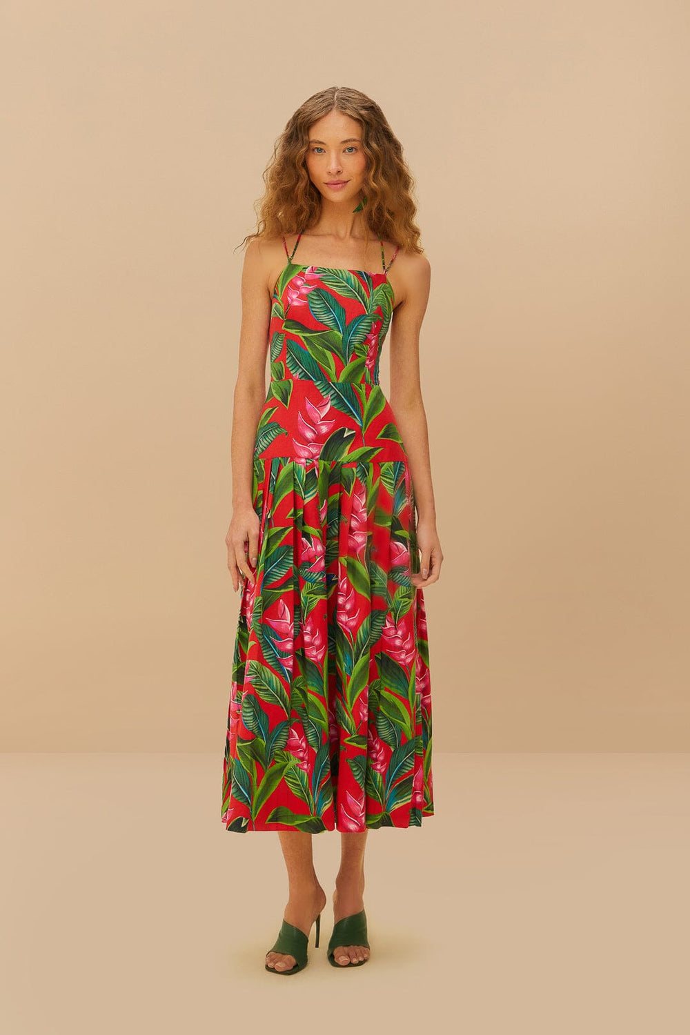 Red Dream Garden LENZING™ ECOVERO™ Euroflax™ Maxi Dress – FARM Rio