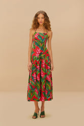 Red Dream Garden LENZING™ ECOVERO™ Euroflax™ Maxi Dress – FARM Rio
