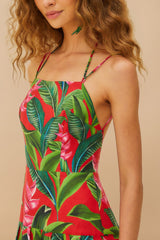 Red Dream Garden LENZING™ ECOVERO™ Euroflax™ Maxi Dress – FARM Rio