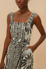 Off-White Monochrome Elegance Scarf LENZING™ ECOVERO™ Euroflax™ Romper – FARM Rio