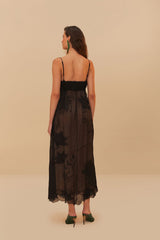 Black Special Lace Sleeveless Maxi Dress – FARM Rio