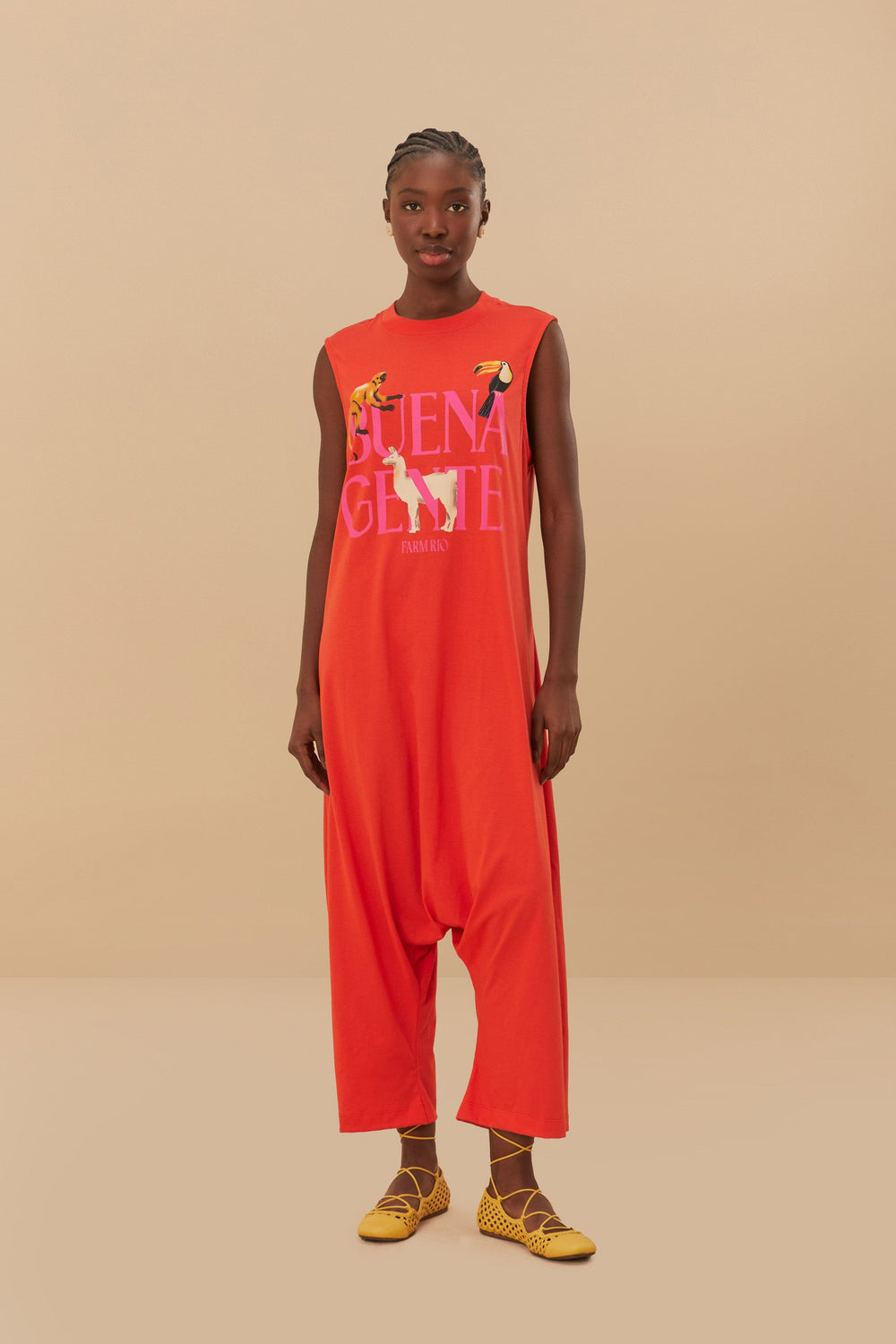 Red Buena Gente Jumpsuit – FARM Rio