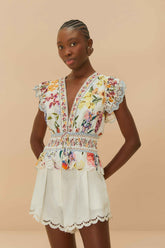 Off-White Richelieu Euroflax™ Premium Linen Shorts – FARM Rio