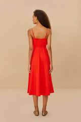 Red Garden Lenzing™ Ecovero™ Euroflax™ Midi Dress – FARM Rio