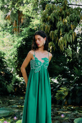 Green Fish Top LENZING™ ECOVERO™ Euroflax™ Maxi Dress – FARM Rio