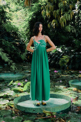 Green Fish Top LENZING™ ECOVERO™ Euroflax™ Maxi Dress – FARM Rio