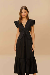 Black Butterfly Midi Dress – FARM Rio