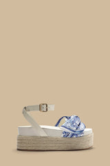 Ivory Scarf Espadrille Flatform Sandal – FARM Rio