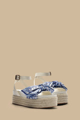 Ivory Scarf Espadrille Flatform Sandal – FARM Rio