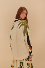 Off-White Coconut Tree Flow Pleated Blouse – FARM Rio