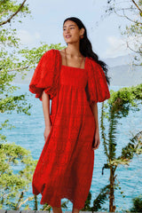 Red Pineapple Eyelet Maxi Dress – FARM Rio