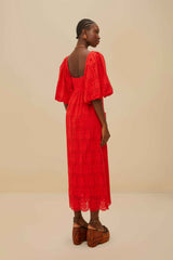 Red Pineapple Eyelet Maxi Dress – FARM Rio