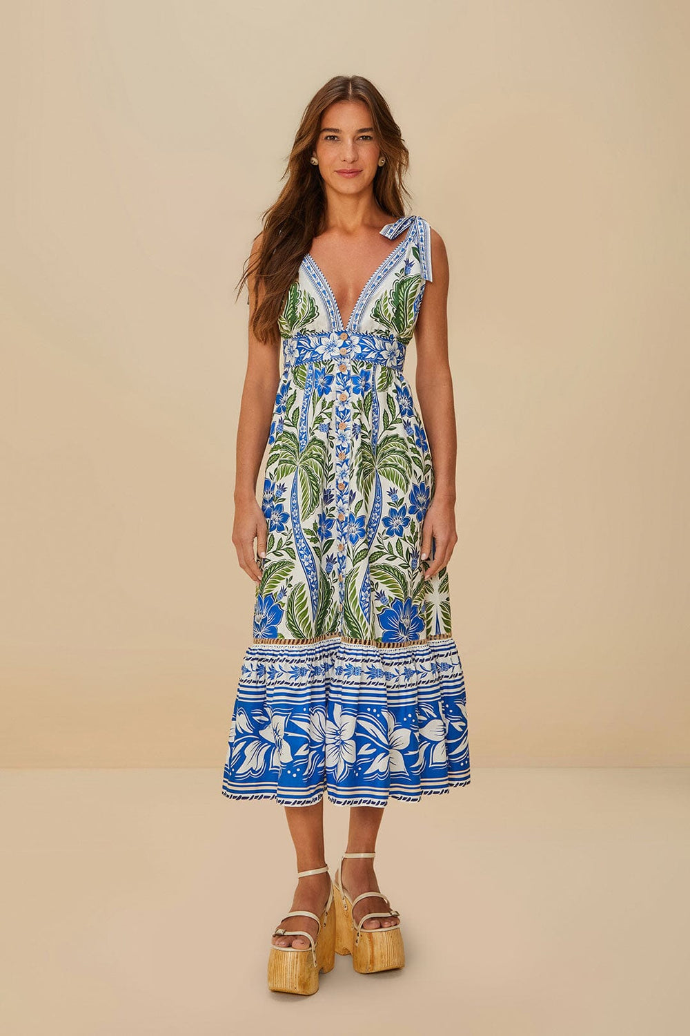 Off-White Tropicance Organic Cotton Midi Dress – FARM Rio