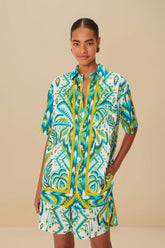 Sand Tropical Tapestry LENZING™ ECOVERO™ Euroflax™ Shorts – FARM Rio