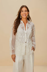 Off-White Landscape Guipure Shirt – FARM Rio