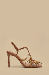 Tan High Heel Beads Sandal – FARM Rio