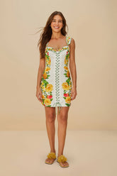Off-White Picnic Flowers LENZING™ ECOVERO™ Euroflax™ Mini Dress – FARM Rio